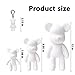 Coniuty DIY Fluid Bear Bear Keychain Figure Marble Bear Painting Kit for Creative Pouring Art BlackWhiteGold 9 inch - Image 3
