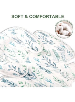 DILIMI DILIMI Infant Car Seat Insert, 2-in-1 Carseat Head Support for Newborn, Soft Baby Head Support for Car Seat, Stroller, Bouncers, Green Leaf  - Image 3