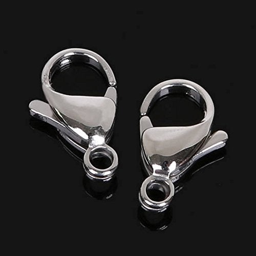 iloveDIYbeads 40 Piece Grade A 304 Stainless Steel Lobster Clasps Claw Clasps for Bracelet Necklace Jewelry Making Findings (9x15mm-8883) - Image 3