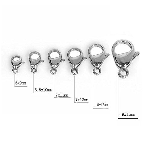 iloveDIYbeads 40 Piece Grade A 304 Stainless Steel Lobster Clasps Claw Clasps for Bracelet Necklace Jewelry Making Findings (9x15mm-8883) - Image 4