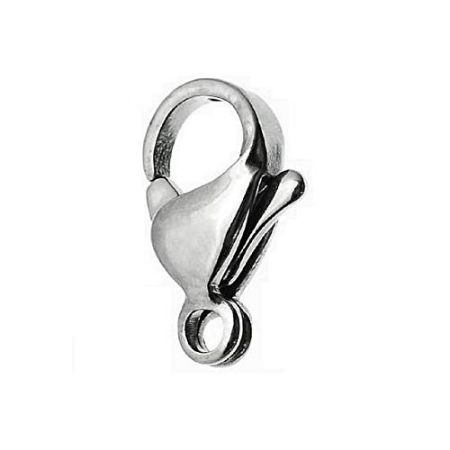 iloveDIYbeads 40 Piece Grade A 304 Stainless Steel Lobster Clasps Claw Clasps for Bracelet Necklace Jewelry Making Findings (9x15mm-8883) - Image 1