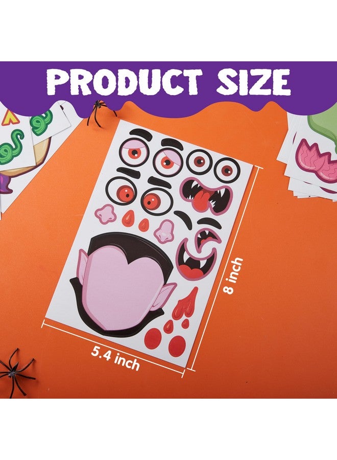 JOYIN 30 قطعة ملصقات صنع وجه للهالوين للأطفال، هدايا حفلة الهالوين، مستلزمات الحرف الحفلات، أوراق ملصقات الخريف مع 6 تعبيرات وجه مختلفة، أنشطة فنون الصف، ألعاب الحلوى - Image 5