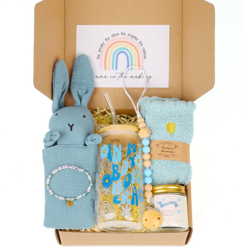 PANYUXUT Boy Mom Gifts for New Moms, New Mommy Essentials, Pregnancy Gifts for Expecting Mama for First Time, Moms Care Package After Baby (Boy Mama) - Image 1