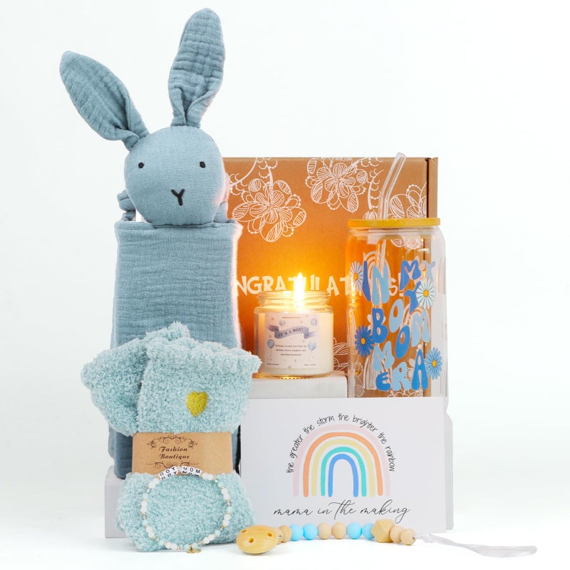 PANYUXUT Boy Mom Gifts for New Moms, New Mommy Essentials, Pregnancy Gifts for Expecting Mama for First Time, Moms Care Package After Baby (Boy Mama) - Image 2