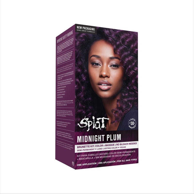 Splat | Midnight Complete Kit | Hair Dye | Semi-Permanent | Long Lasting | Vegan and Cruelty-Free (Midnight Plum) - Image 1