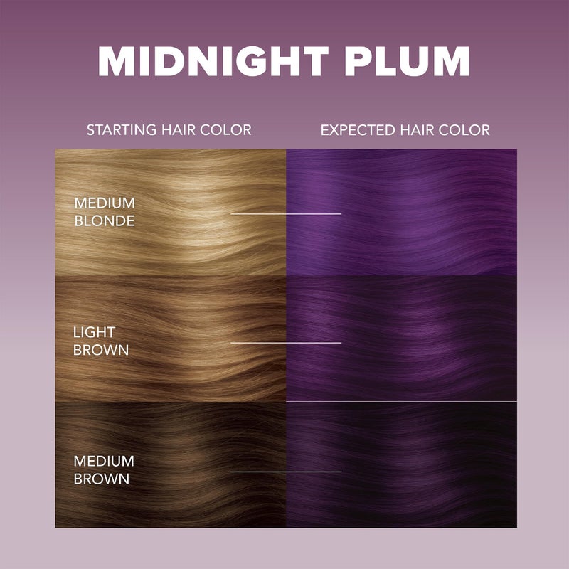 Splat | Midnight Complete Kit | Hair Dye | Semi-Permanent | Long Lasting | Vegan and Cruelty-Free (Midnight Plum) - Image 3