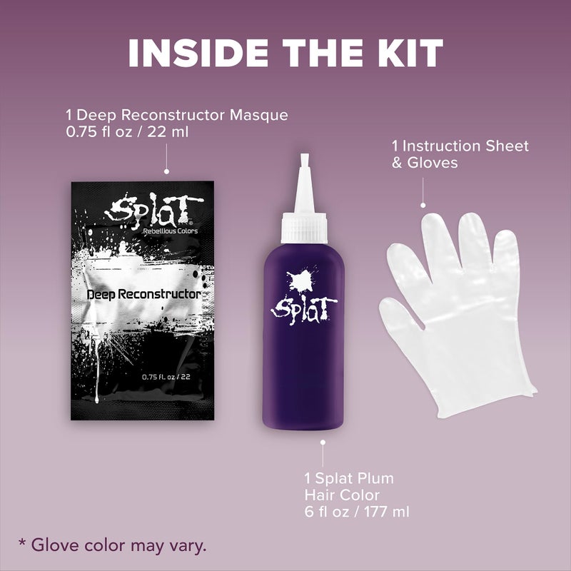 Splat | Midnight Complete Kit | Hair Dye | Semi-Permanent | Long Lasting | Vegan and Cruelty-Free (Midnight Plum) - Image 4