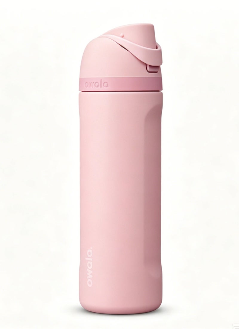 Owala 24oz Stainless Steel FreeSip Water Bottle Rose Quartz - Image 1
