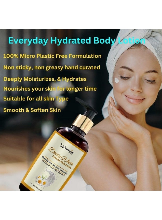 أورباانو هيربل لوشن الجسم اليومي Daisy White مرطب غني ومفتح للبشرة بزهرة الأقحوان، والطحالب، وفيتامين B3 | تغذية عميقة، وبشرة متوهجة ومشرقة للبشرة الجافة (300 مل) - Image 5