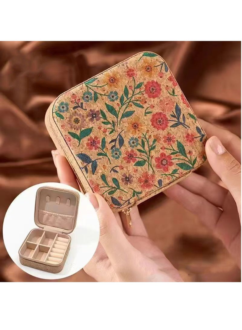Travel Jewelry Box Small Jewelry Box Jewelry Storage Box Portable PU Leather Mini Jewelry Travel Box for Girls Women Earrings, Necklaces, Rings, Bracelets 