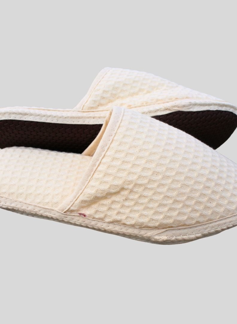 Green Cotton Unisex Closed Toe Slippers - Image 2