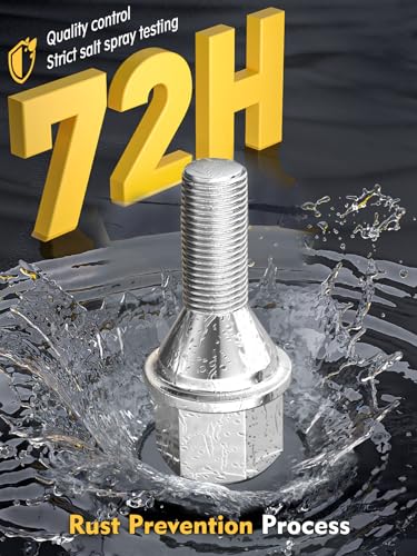 MIKKUPPA M12x1.25 Wheel Lug Bolts - Replacement for 2015-2022 Jeep Renegade, 2018-2022 Jeep Compass, 2014-2022 Cherokee, 19mm HEX Chrome ET Wheel Studs 20 Pack OE: 6511051AA, 611-005 - Image 3
