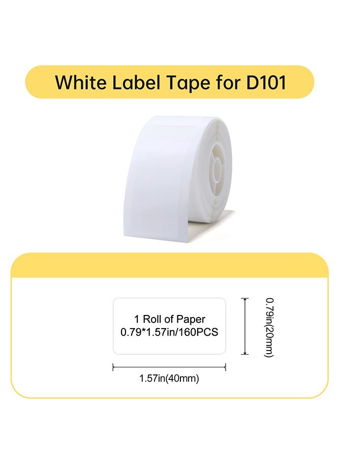 NIIMBOT D101 Label Maker Tape Waterproof Thermal Label Paper Sticker Labels for Barcode Printing 20*40mm White  - Image 2