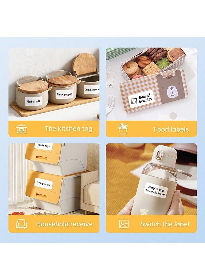 D101 Label Maker Tape Waterproof Thermal Label Paper Sticker Labels for Barcode Printing 20*40mm White