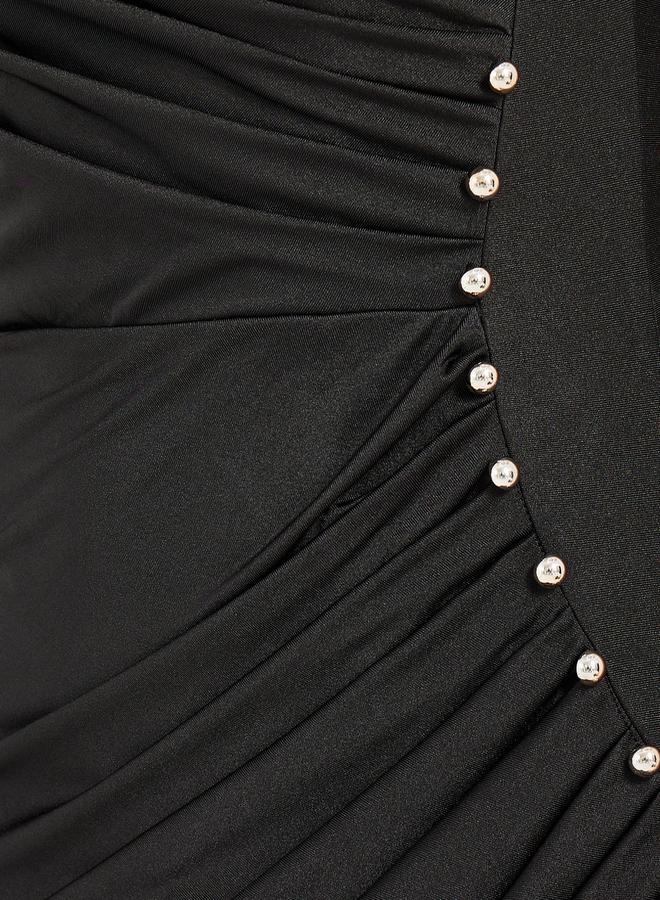 Styli Asymmetric Black Dress  - Image 3