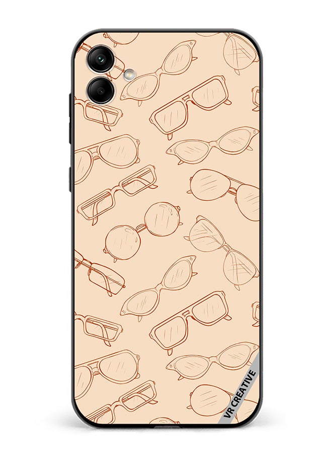 VR CREATIVE Protective Case Cover For Samsung Galaxy A04 Sketch Eyeglasses Design Multicolour - Image 1