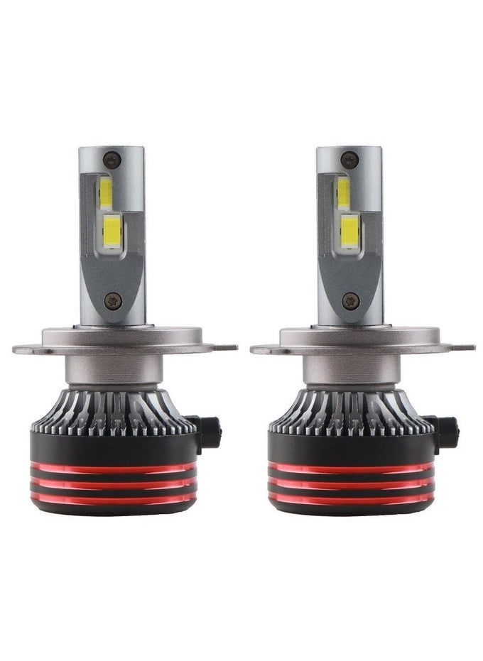 H4 Led Headlight Bulbs, 18000Lm, 6500K Cool White, 120W High Power, Fan-Cooled Conversion Kit (H4)