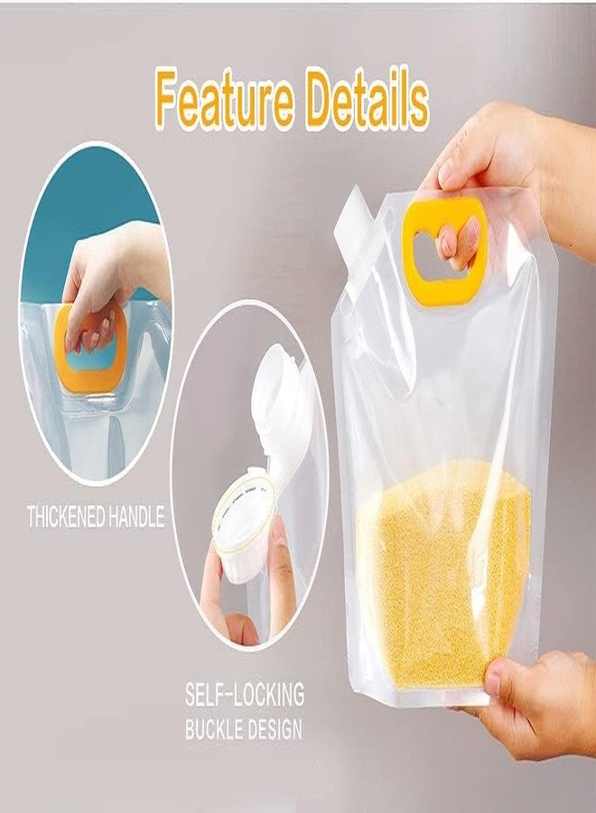 Dadhichi Zone 2L Food Storage Bag Grain Sealed Resealable Bag for Kitchen Reusable Airtight Food Storage Container for Rice, Pulses, Snacks, Dry Fruits, Flour & More (Pack of 1) - Image 2