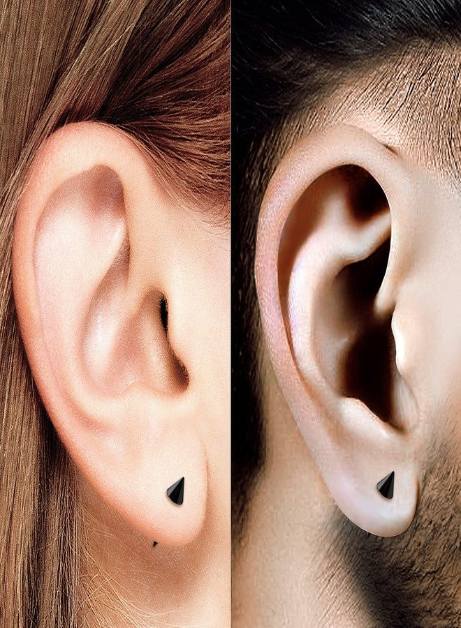BIG GAUGES Pair of Black Anodized 16g Gauge 1.2mm 1/4 (6mm) 5mm cones Piercing Jewelry Earring Fake Plug Cheater Ear Lobe BG0293 - Image 4