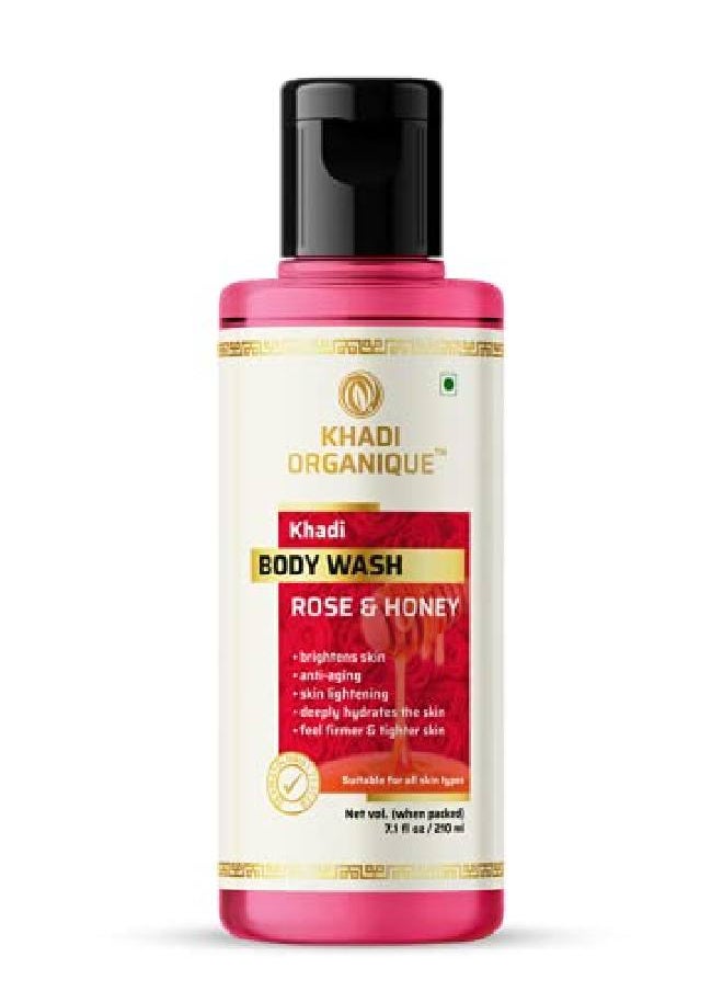 Khadi ORGANIQUE Rose Honey Body Wash 210 Ml  - Image 2
