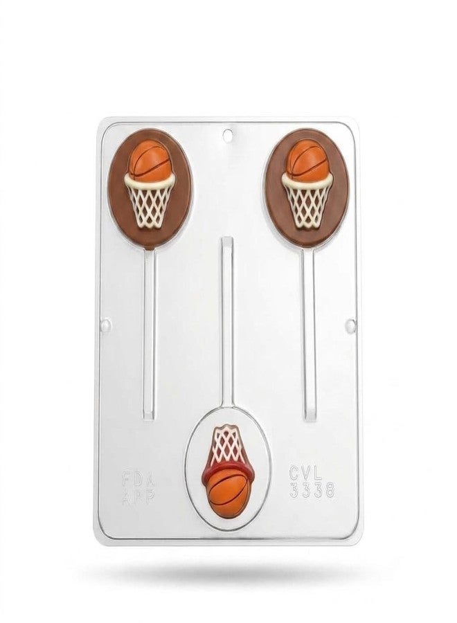 Lollipops Basketball Lollipop Chocolate Candy Mold 3338 - Image 1