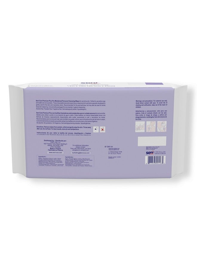 Seni Care Premium Plus XXXL (12" x 10"), Pre-Moistened Personal Cleansing Wipes for Large Surfaces, 96 Count (2 Packs of 48 Wipes), Disposable - Image 2