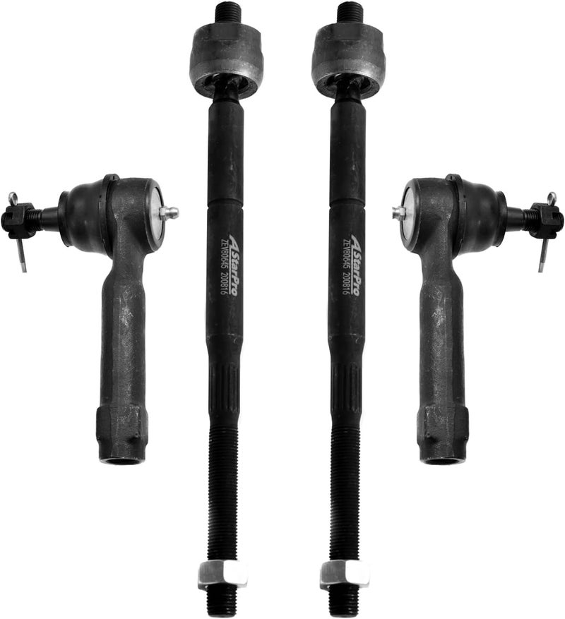 ASTARPRO 4pcs Steering Kit Front Inner and Outer Tie Rod Ends for Dodge Caliber and Jeep Compass/Patriot - Image 1