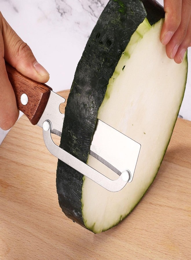 Sinbana Multi-Functional Vegetable Peeler, Stainless Steel Fruit Peeler with Bottle Opener & Wooden Handle Practical Kitchen Food Veggie Tool Gadget Accessories Supplies for Apple Potato Mango Kiwi - Image 3