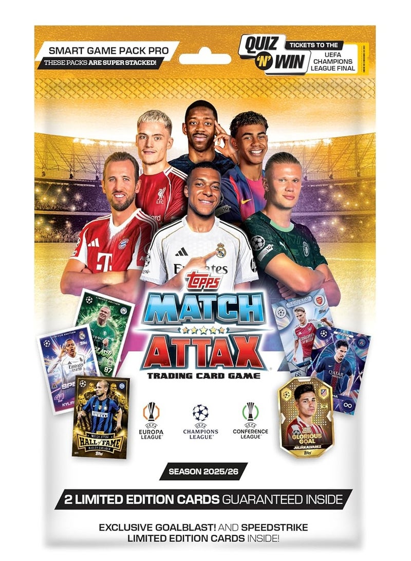 Topps UEFA Champions League Match Attax 2025 Trading and Collectible Card Game (Smart Game Pack Pro) - Image 1