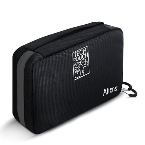 Aliens Tech Organizer Polyester Water-Repellent Case Bag Pouch Multi Pocket for Hard Disk Cable Pendrive Powerbank & Other Gadget Electronic, ipad,Laptop,PC Accessories,Toiletry Organiser Travel Kit - Image 1