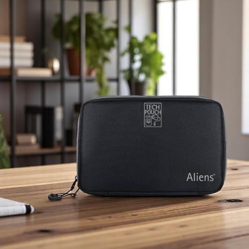 Aliens Tech Organizer Polyester Water-Repellent Case Bag Pouch Multi Pocket for Hard Disk Cable Pendrive Powerbank & Other Gadget Electronic, ipad,Laptop,PC Accessories,Toiletry Organiser Travel Kit - Image 5