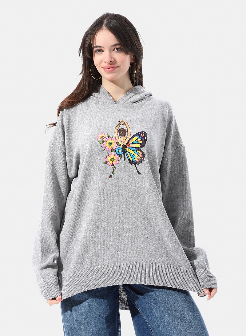 Andora High Low Slip On Hooded Pullover - Image 1