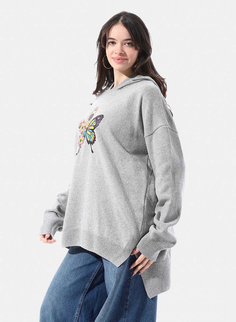 Andora High Low Slip On Hooded Pullover - Image 2