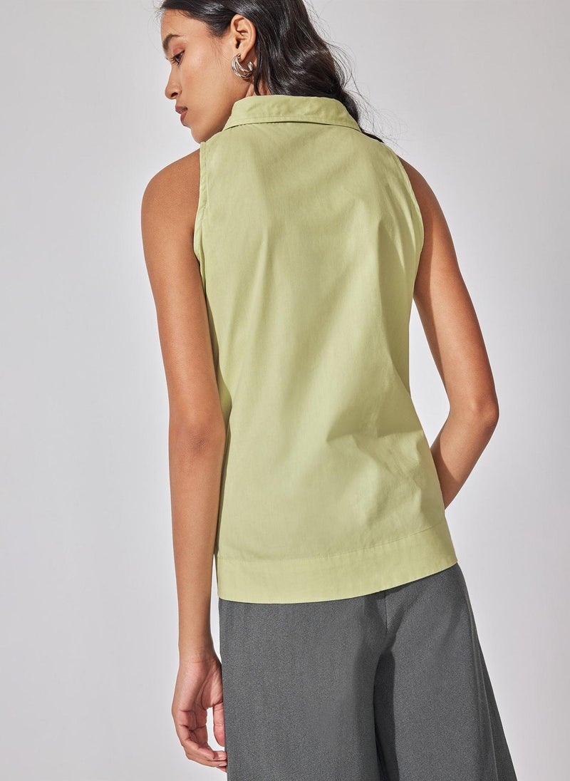 The Label Life Button-Down Sleeveless Shirt - Image 4