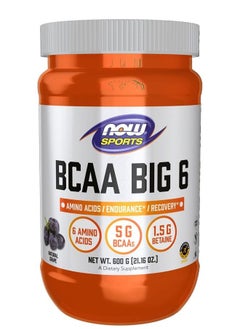 Sports Nutrition, BCAA (Branched Chain Amino Acids) Big 6, Grape Flavor, 600 Grams