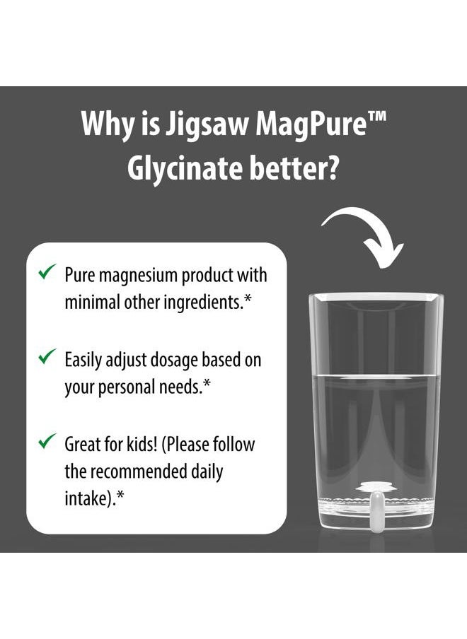 Jigsaw Health MagPure Glycinate | Premium Magnesium Glycinate Capsules | 120 Capsules  - Image 5