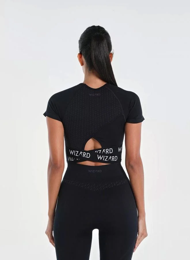 ويزارد بلوزة قصيرة بلا خياطة - سادة