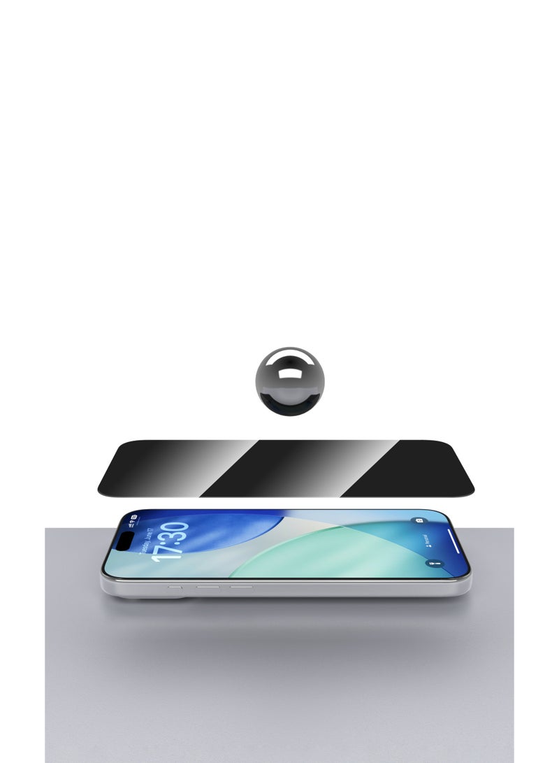 ديفيا واقي شاشة الخصوصية  ايفون 17 آير – زجاج مقوى CSG عالي الألومنيوم 9H بتركيب تلقائي, استيكر حماية لقافه بمعيار عسكرية ضد الخدوش والكسر, وضوح عالي, طبقة طاردة للماء والزيت - Image 2