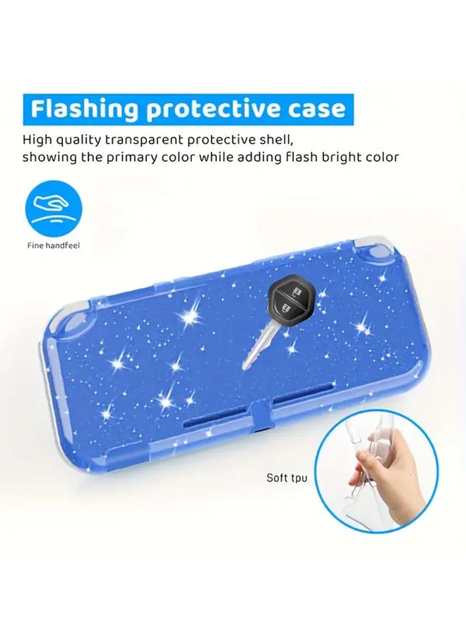 غطاء واقي أزرق وأحمر بمقبض للـ Switch Lite، مقاوم للصدمات والخدوش، بتصميم نجمة شفاف - Image 2