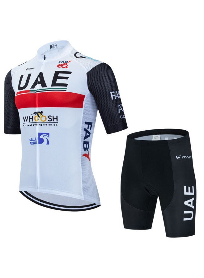 Hot Tour De France Uae Uae Team Cycling Jersey Short-sleeved Suit Men's Cycling Clothing Quick-drying And Breathable