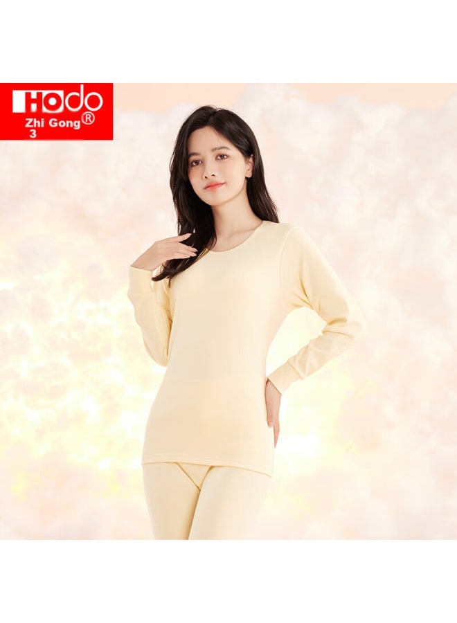 hongdou Hongdou Women's Autumn Underwear Set, Pure Cotton, Round Neck, Thin, Base Layer, Thermal Underwear  - Image 4