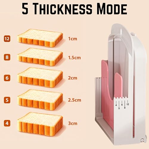BD Prime Ventures 2026 NEW Bread Slicer Guide for Homemade Bread | 5 Thicknesses Mode for Sourdough, Rounds Loaves, Bagels, Toast & Sandwiches | Foldable & Adjustable | Space Saving | Indoor Outdoor Use - Image 2