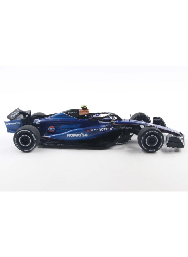 Solido Williams F1 Team FW46 Saudi Arabia GP 2024 L. Sargeant Diecast Model Car, 1:18 Scale Formula 1 Race Car, Blue Collector Display Model with Directional Wheels, No Openings - Image 3