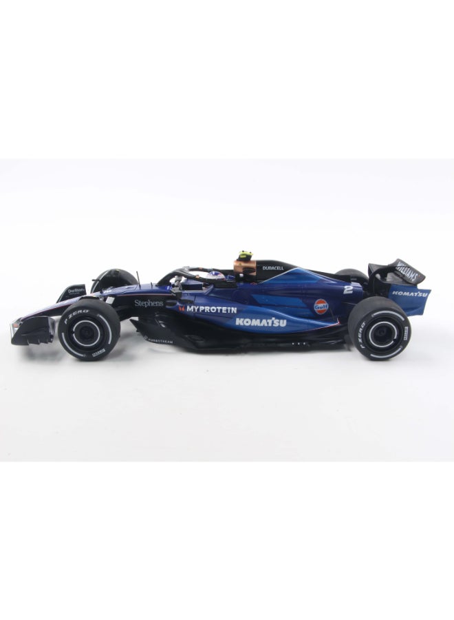 Solido Williams F1 Team FW46 Saudi Arabia GP 2024 L. Sargeant Diecast Model Car, 1:18 Scale Formula 1 Race Car, Blue Collector Display Model with Directional Wheels, No Openings - Image 2
