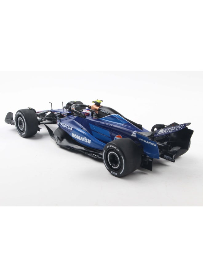 Solido Williams F1 Team FW46 Saudi Arabia GP 2024 L. Sargeant Diecast Model Car, 1:18 Scale Formula 1 Race Car, Blue Collector Display Model with Directional Wheels, No Openings - Image 5