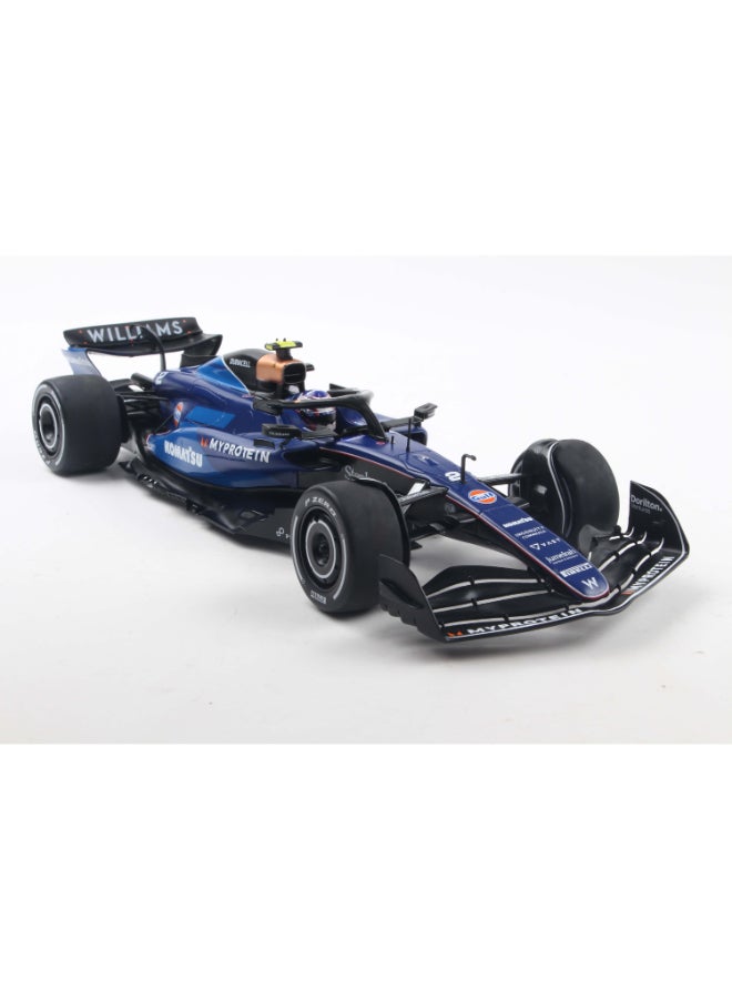 Solido Williams F1 Team FW46 Saudi Arabia GP 2024 L. Sargeant Diecast Model Car, 1:18 Scale Formula 1 Race Car, Blue Collector Display Model with Directional Wheels, No Openings - Image 4