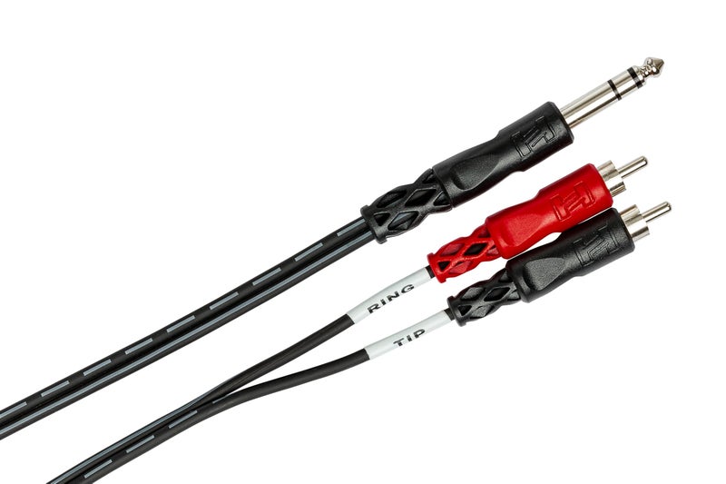Hosa TRS-204 Inchsert Cable, 1/4 Inch TRS to Dual RCA, 13.1 Feet - Image 2