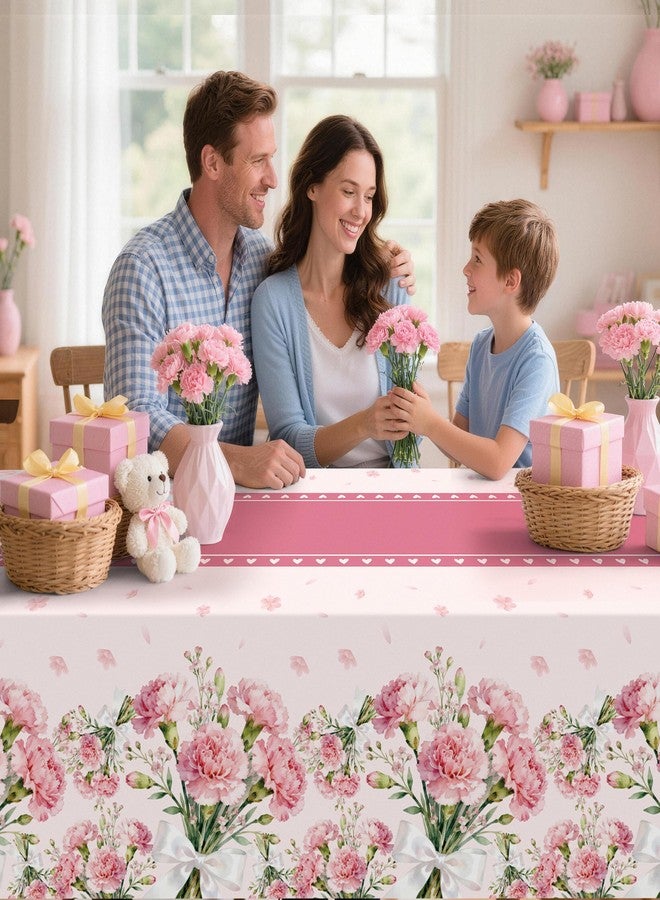 Kelool Mothers Day Decorations,3 Pack Mothers Day Table Cloth,Rectangle Tablecloth for Mother's Day Decorations,Plastic Table Cloth Cover Disposable for Mother's Day Party Supplies Decor 54 x 108 Inch - Image 3