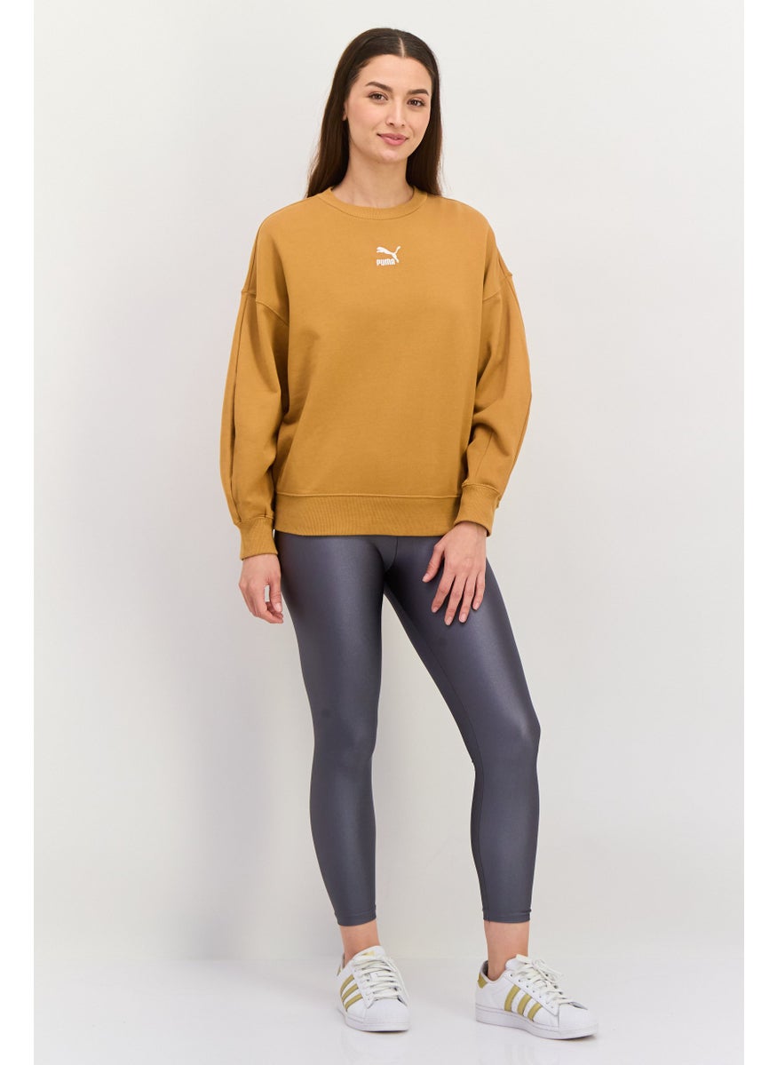 PUMA Women Sportswear Fit Long Sleeve Outdoor Sweatshirt, Brown  - Image 3