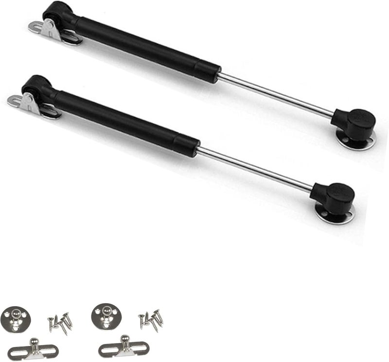 2 Pcs 100N/22.5lb Gas Struts Spring Shocks Lift Support Soft Closing Hydraulic Door Hinge for Heavy Lid Cabinets Toy Chest Truck Rv Bed Boat Garage Lid Toolbox, Replacement Shock Absorber Accessories - Image 1